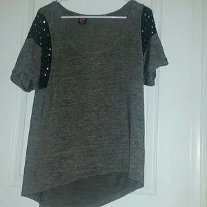 Grey and black dress shirt